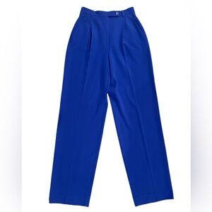 Georgio Armani Cobalt Blue Vestimenta Wide Leg Wool Pants European size 40